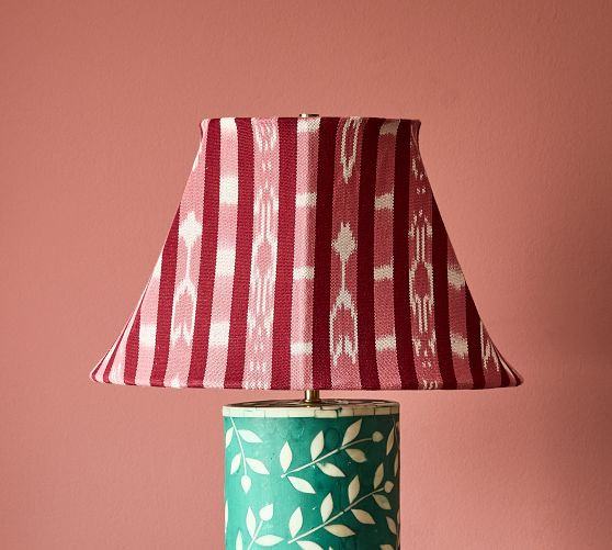Ikat Stripe Jacquard Taper Lamp Shade | GreenRow