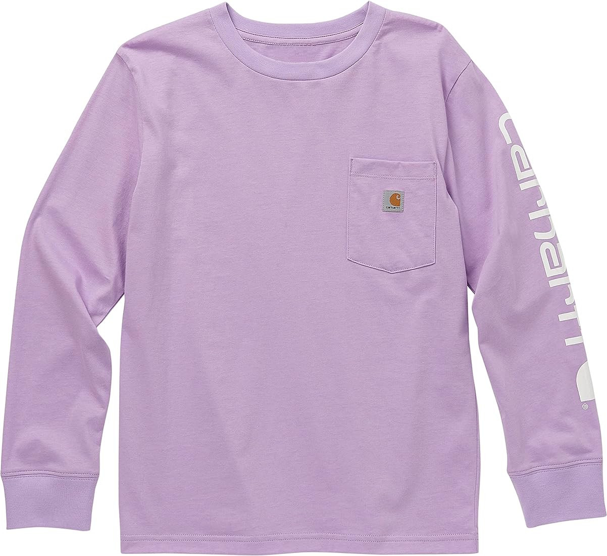 Carhartt Girls' Logo Long-Sleeve Pocket T-Shirt | Amazon (US)