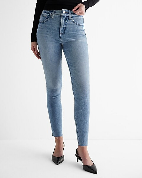 High Waisted Light Wash Skinny Jeans | Express