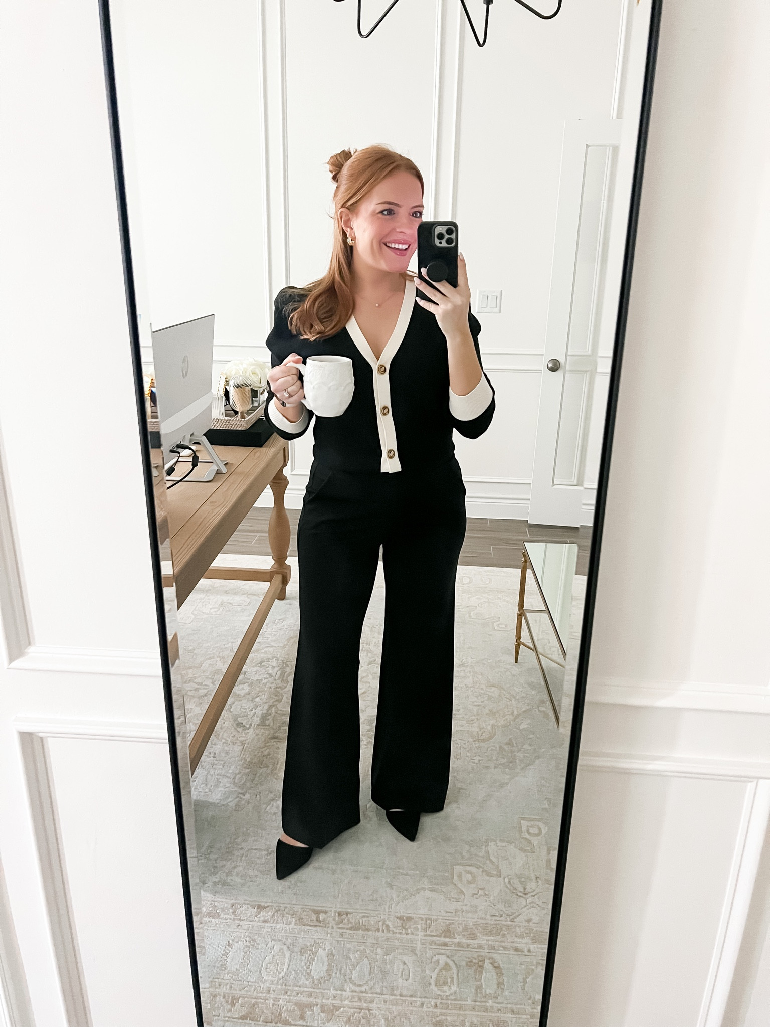 Todays work from home look!! Express top is 40% off today and I got a size small! Spanx pants I got a size small as well! Use code “HANNAHSXSPANX” for 10% off!

#LTKSeasonal #LTKworkwear #LTKstyletip