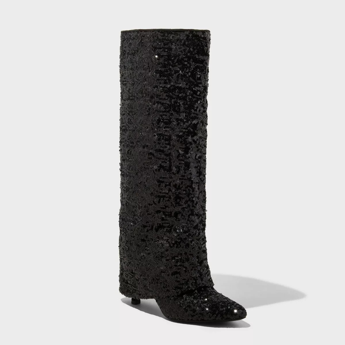 Women's Abba Sequin Foldover Tall Boots - A New Day™ | Target