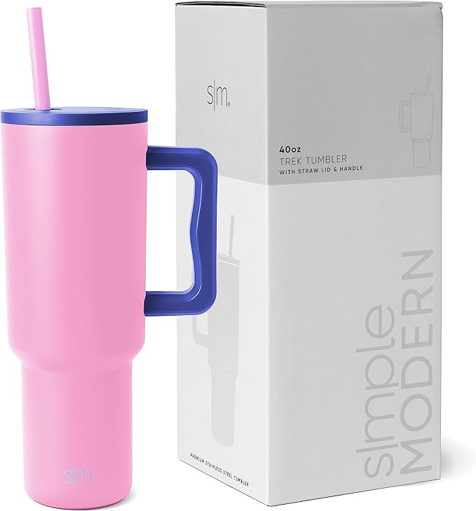 Simple Modern 40 oz Tumbler with Handle and Straw Lid | Insulated Reusable Stainless Steel Water ... | Amazon (US)