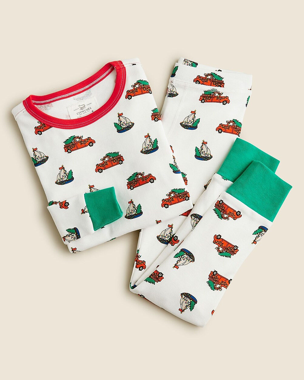Kids' long-sleeve pajama set in prints | J. Crew US