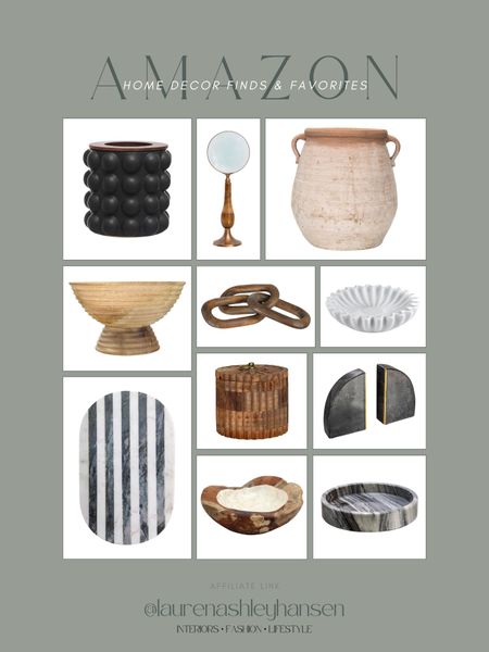 Amazon home decor finds! So many of these pieces have such unique texture, finishes and materials that make them organic and beautiful. All neutral, yet all statements pieces in their own! 

#LTKstyletip #LTKhome