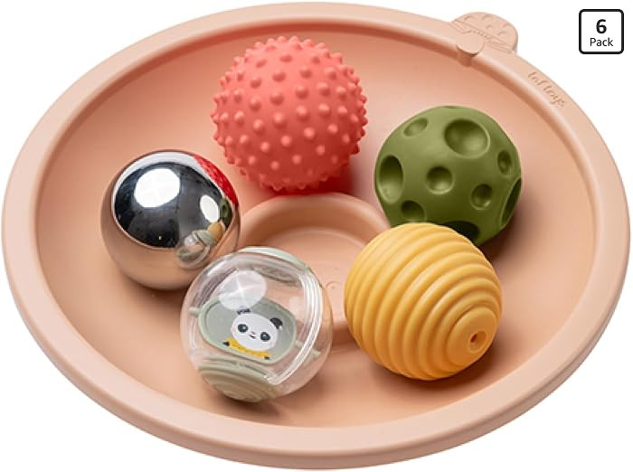 Taf Toys Tummy Time Play Tray with 5 Sensory Balls for Babies 3-6 Months - Interactive Baby Ball ... | Amazon (US)