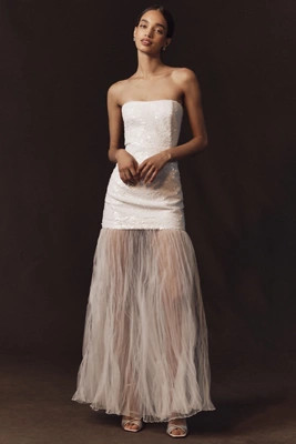 Anthropologie Weddings x Shona Joy Illusion Contrast Maxi Dress | Anthropologie (US)