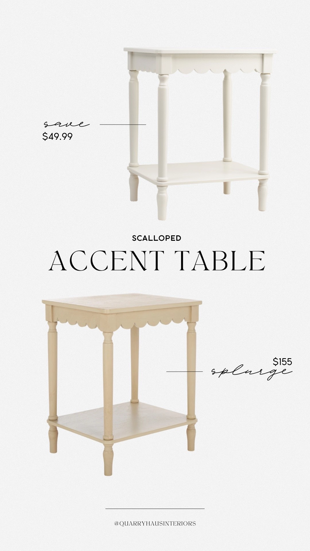 This scalloped accent table is such a budget friendly find at just $49.99!

#LTKHome #LTKSaleAlert #LTKFindsUnder50