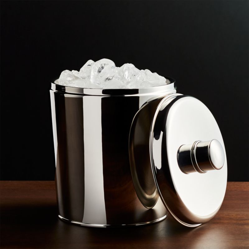 Easton Double-Walled Stainless Steel Ice Bucket + Reviews | Crate and Barrel | Crate & Barrel