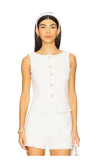 Boucle Camen Vest in Gardenia | Revolve Clothing (Global)