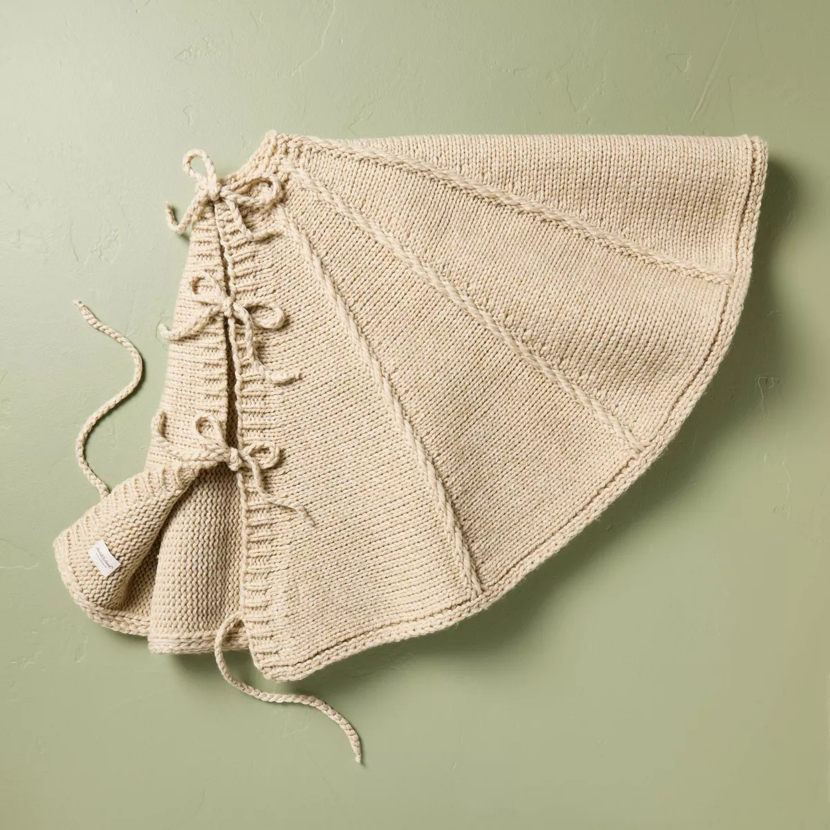 50" Chunky Rib Knit Christmas Tree Skirt Oatmeal - Hearth & Hand™ with Magnolia | Target