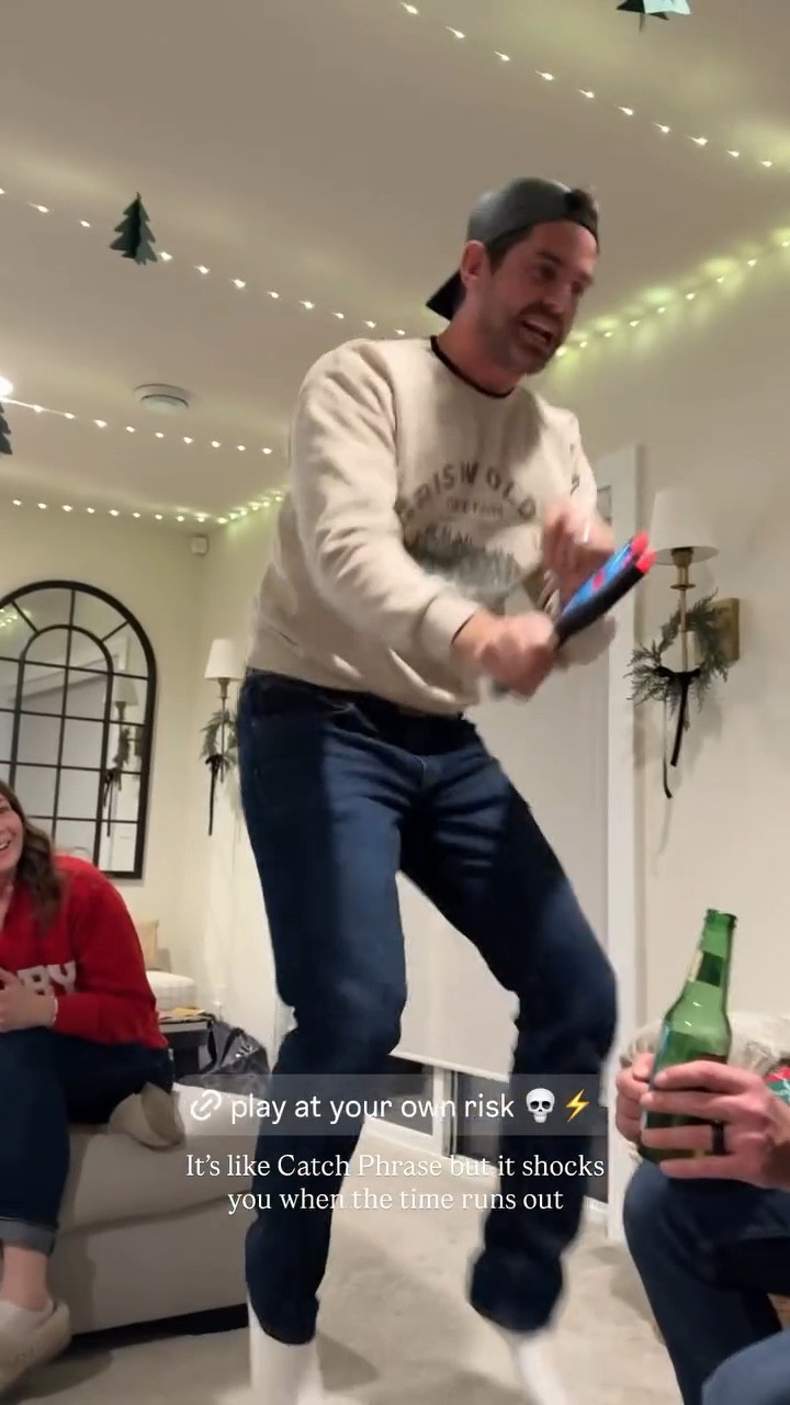 It’s like Catch Phrase but it shocks you when the time runs out 🤣 anxiety inducing but hilarious 

#LTKstorytime #LTKHoliday #LTKGiftGuide