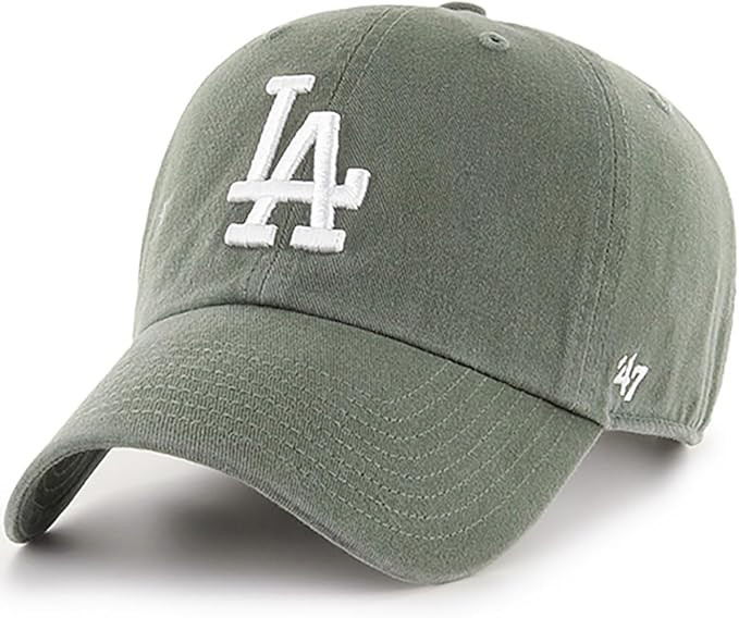 47 Brand MLB Moss Green Primary Logo Clean Up Adjustable Strap Baseball Cap Hat, Adult One Size F... | Amazon (US)