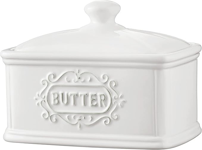 Large Hand-painted Ceramic Butter Dish With Lid LargeTAWCHES Butter Box Butter Keeper Crock for c... | Amazon (US)