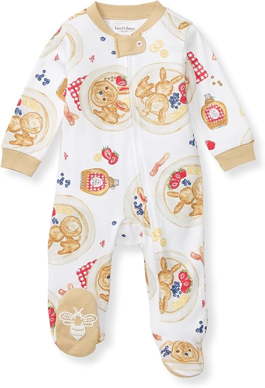 Burt's Bees Baby Boys' Sleep & Play PJs, 100% Organic Cotton One-Piece Zip Front Jumpsuit, Baby B... | Amazon (US)