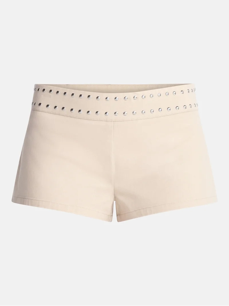 No Boundaries Studded Micro Shorts, 1.5'' Inseam, Women's Sizes XXS-XXL | Walmart (US)