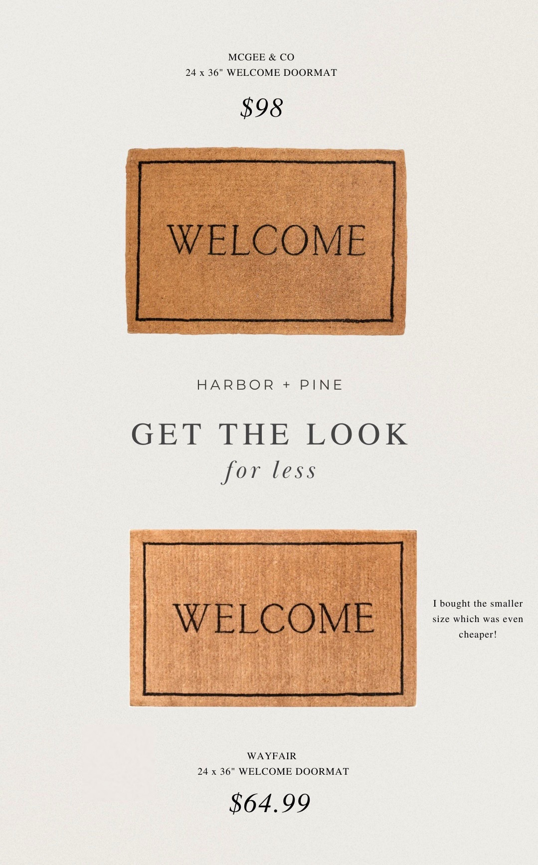 Get the look for less: Welcome doormat 

#LTKFindsUnder100 #LTKHome