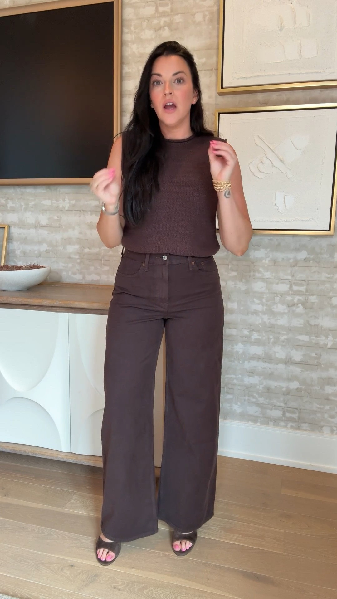 This dark brown denim is GORGEOUS! Use AFTIA for an extra 15% off. I’m in a 28L Classic but could use a 28L Curve Love for more room through the hips

#LTKootd #LTKSaleAlert #LTKdayinmylife