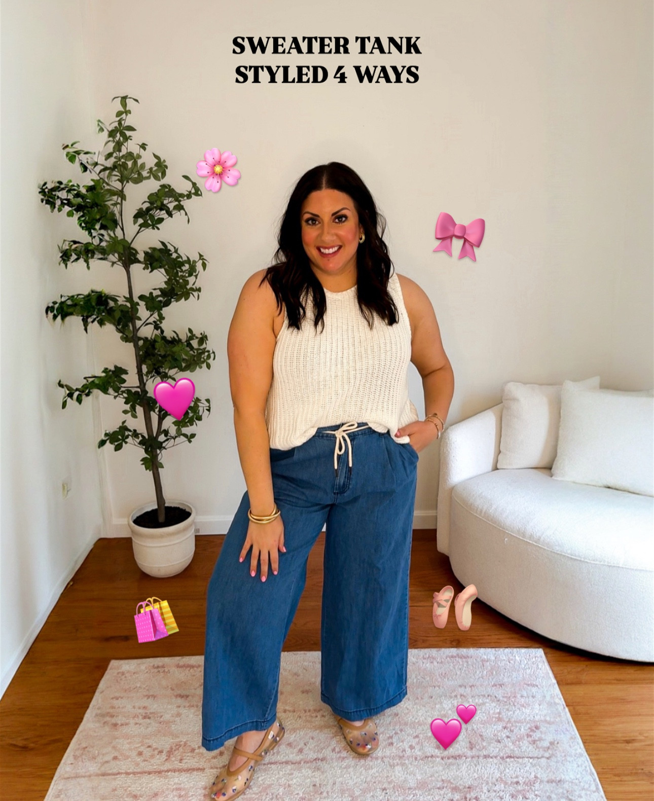 4 ways to style a sweater tank for spring! 

Size L sweater tank
Size L linen pants 
Size 14 pull-on jeans 
Size XL skort
Size 14 jeans

Pull on jeans outfit, skort outfit, spring fashion, spring style, spring outfits, pull on jeans outfit, linen pants outfit, easy outfit, casual outfit, affordable outfit 

#LTKSaleAlert #LTKMidsize #LTKStyleTip