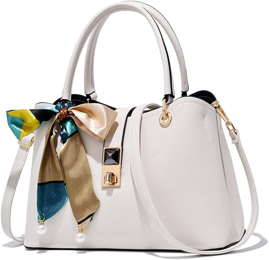 Women Top Handle Crossbody Bag Large Ladies Satchel Handbag Fashion Vegan Leather Shoulder Bag To... | Amazon (US)