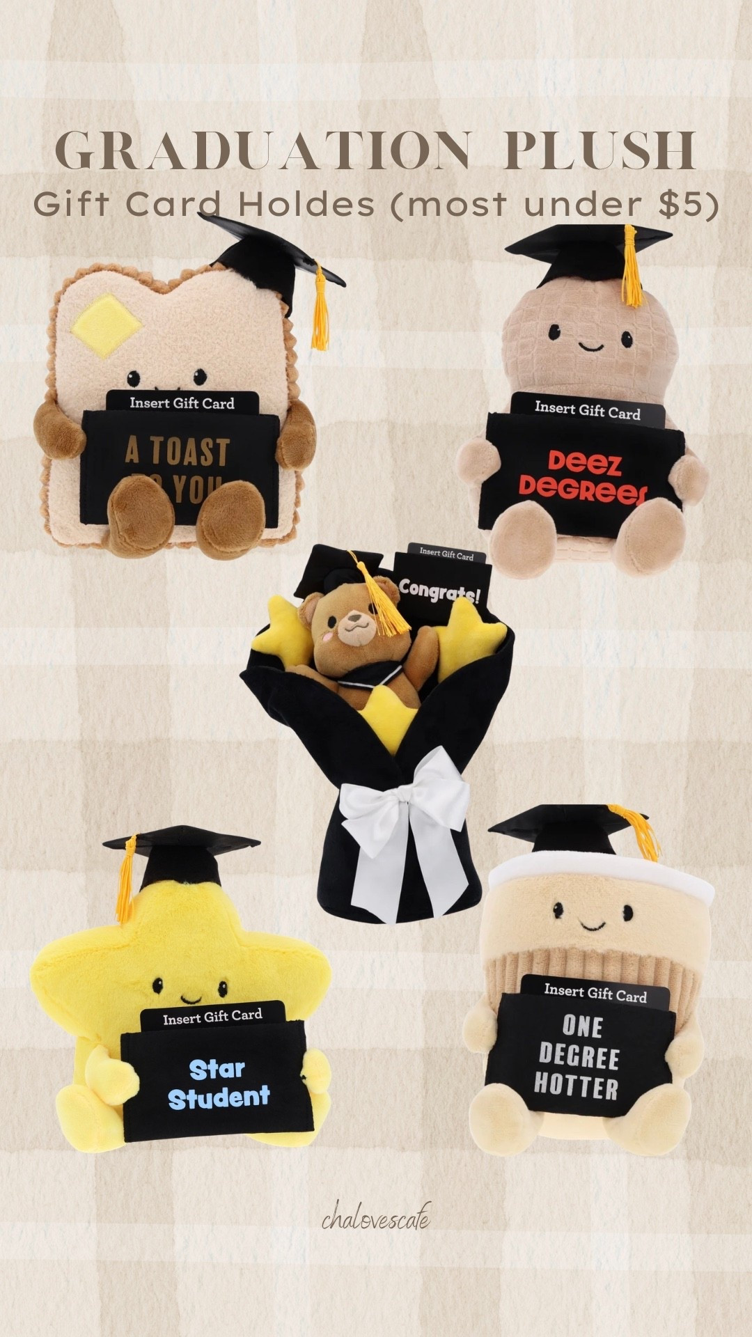 Cutest $5 graduation gift card holder plushies 🎓🥹🖤
