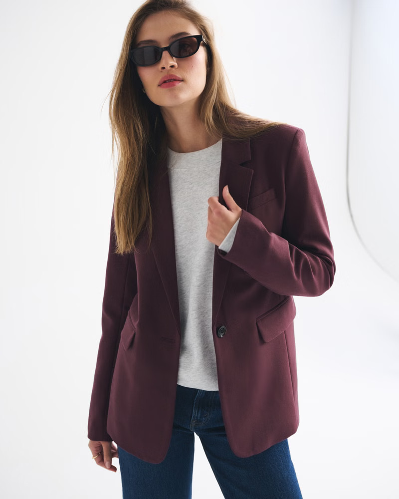 Women's Classic Suiting Blazer | Women's Coats & Jackets | Abercrombie.com | Abercrombie & Fitch (US)