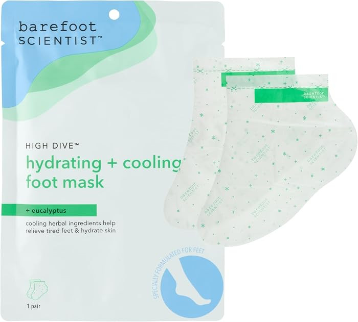 Barefoot Scientist High Dive Hydrating & Cooling Foot Mask, Moisturizing Cooling Mint Foot Mask f... | Amazon (US)
