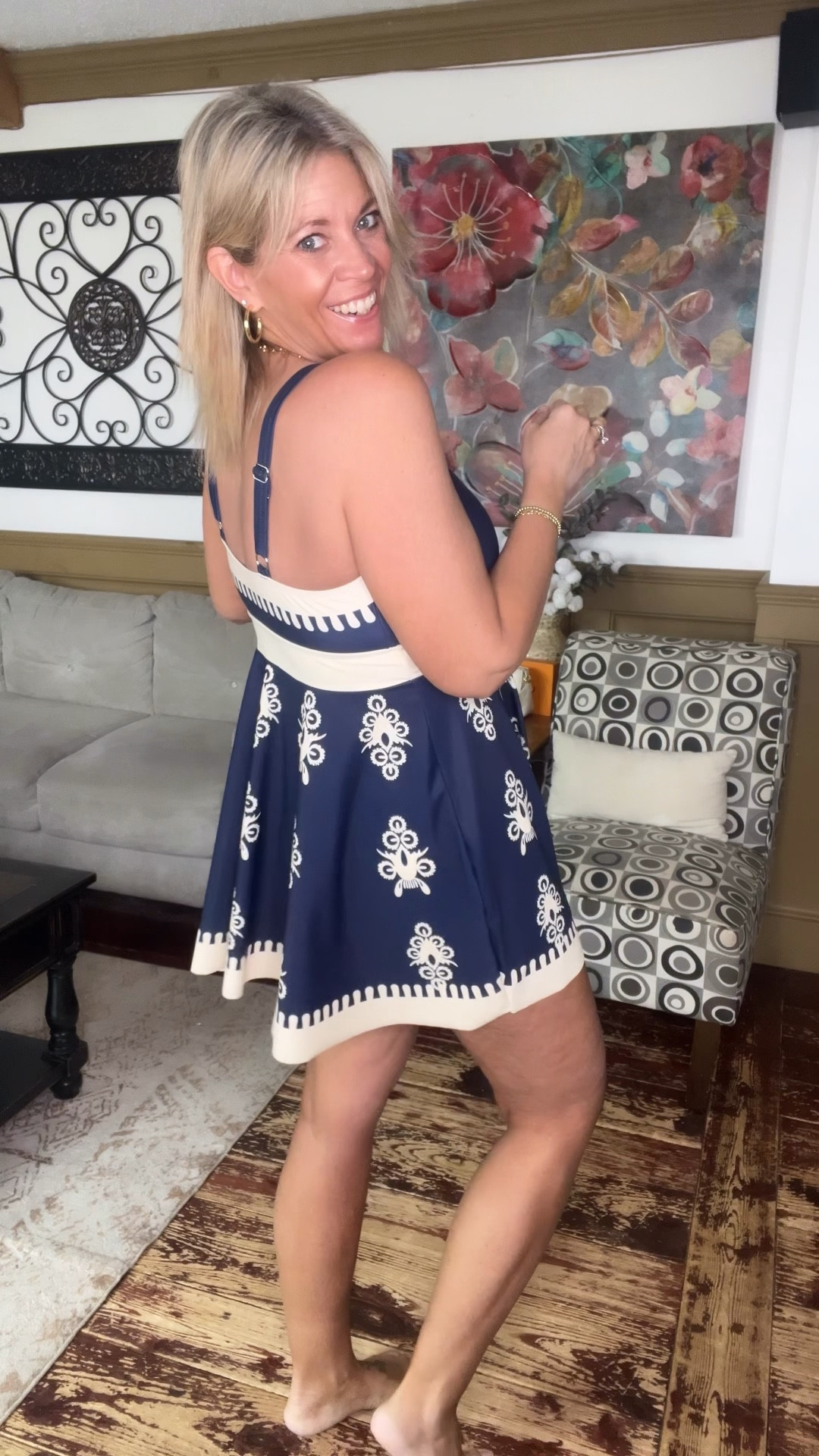 Boho inspired swim dress with separate bottoms which means easy bathroom breaks! Wearing my true size 12. 

#LTKSeasonal #LTKMidsize #LTKOver40