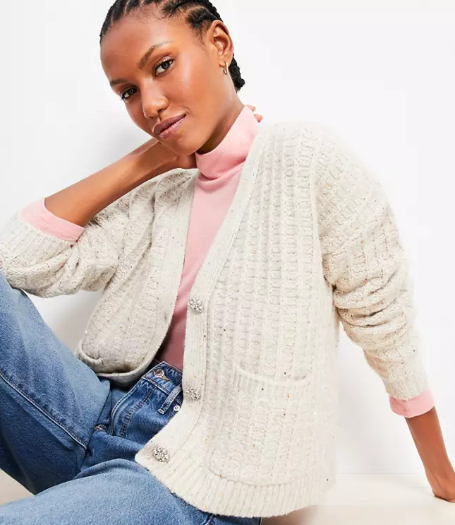 Floral Sequin Mini Skirt | LOFT