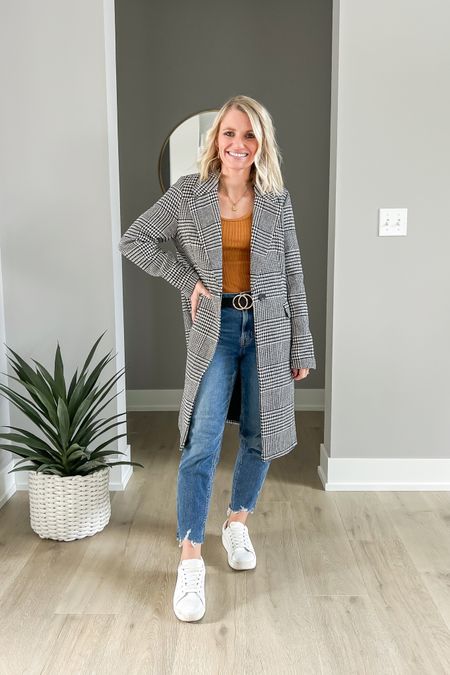 What I wore this week! I wore this outfit on a family day to a kids museum and out for dinner. Sizing details ➡️ top- small || jeans- 2/short || coat- xs || shoes- TTS

#LTKstyletip #LTKfindsunder100 #LTKSeasonal