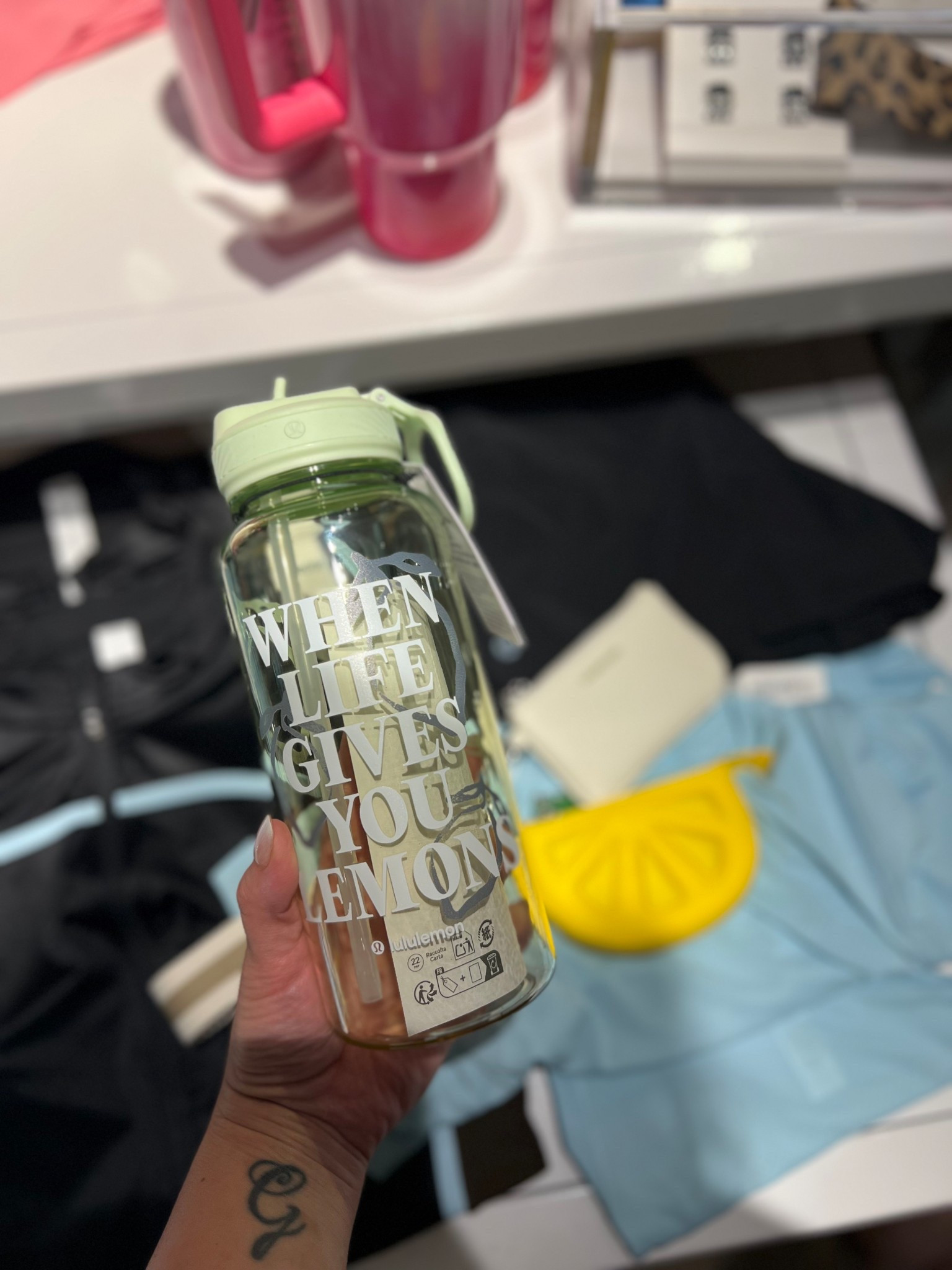@lululemon Back to Life Sport Bottle 32oz Straw Lid
Lemons Quote - When life gives you lemons - perfect Mother’s Day gift idea! 

#LTKMothersDay #LTKSeasonal #LTKfitnessgoals
