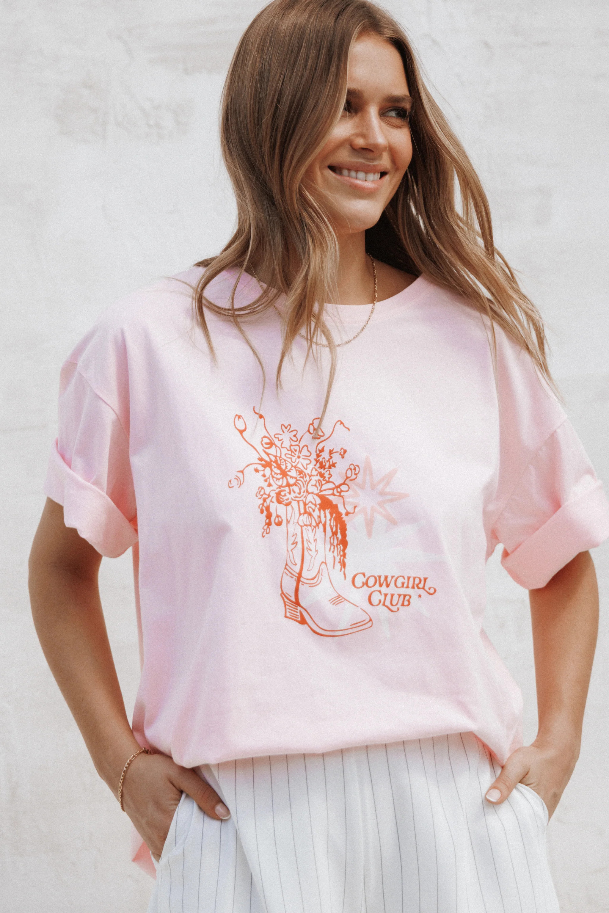 Alanna Cowgirl Club Graphic Tee - Pink | Petal & Pup (AU)