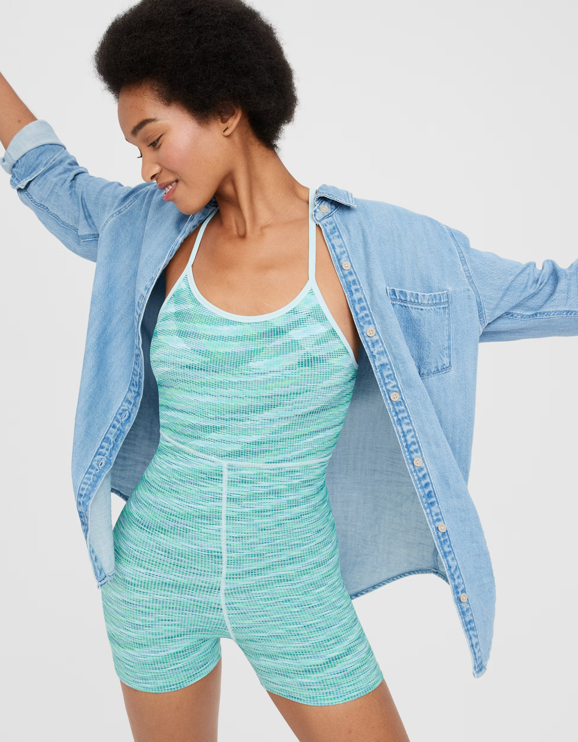 OFFLINE By Aerie Seamless Shortie Jumpsuit | American Eagle Outfitters (US & CA)