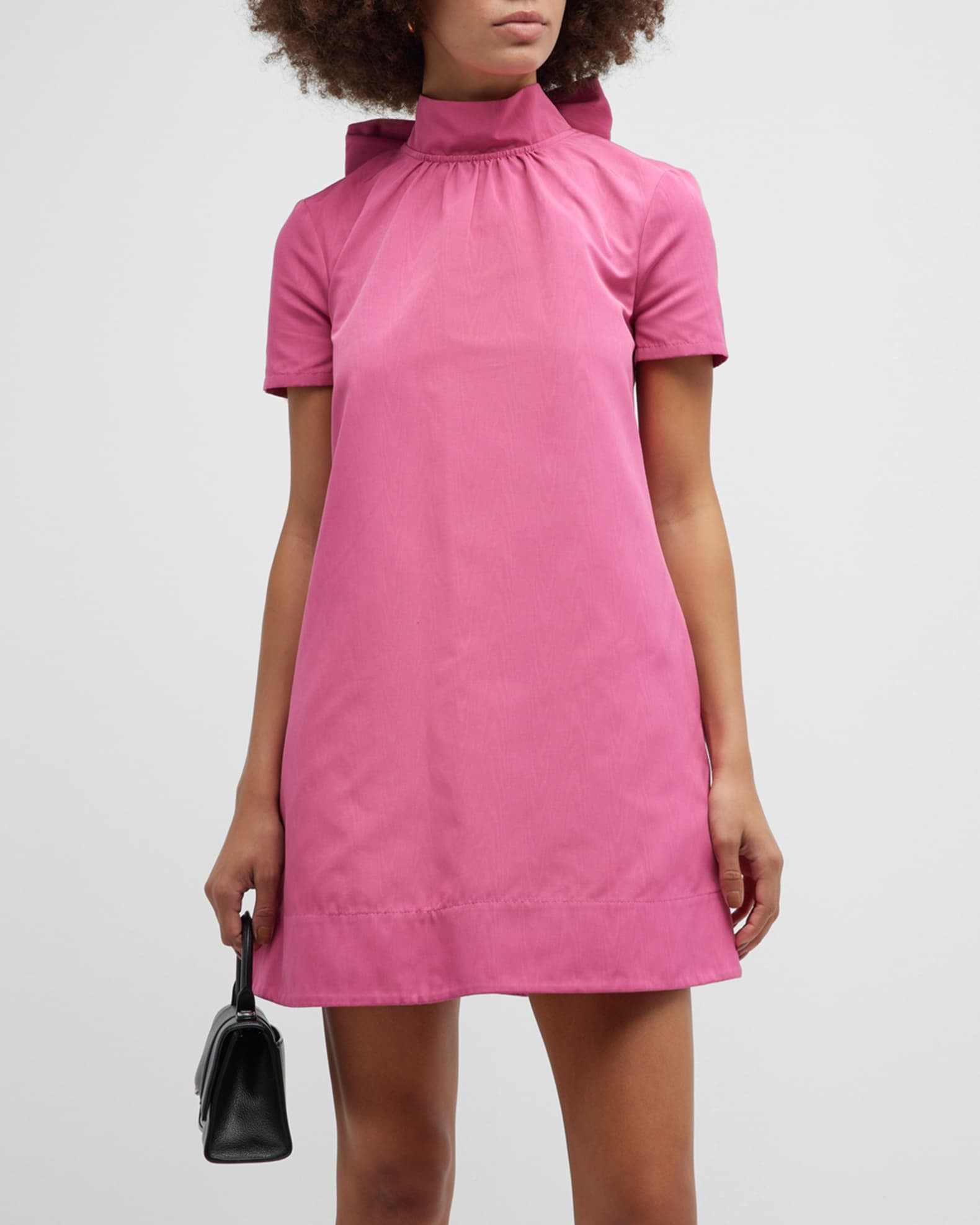 Ilana Tie-Back Bow Mini Dress | Neiman Marcus
