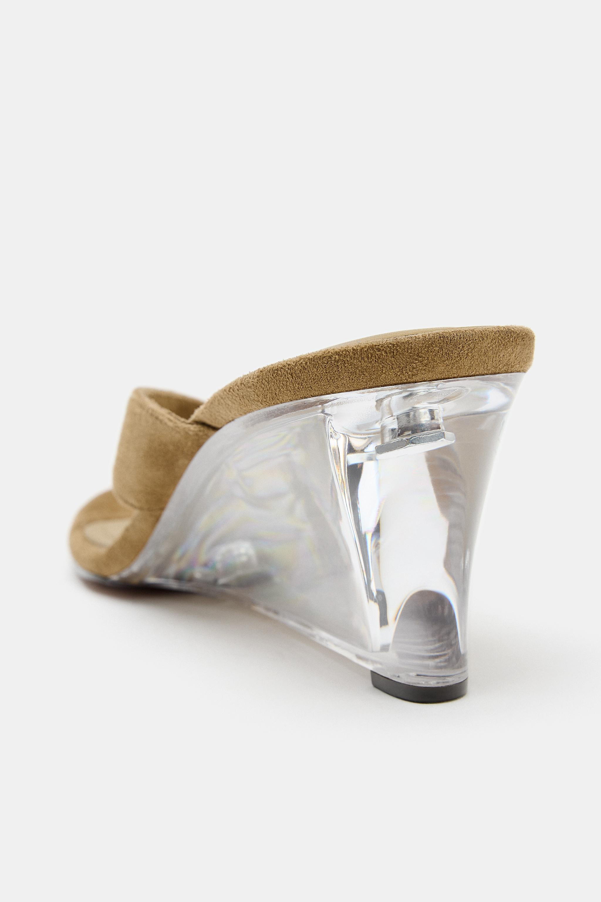 CLEAR WEDGE SANDALS | Zara US