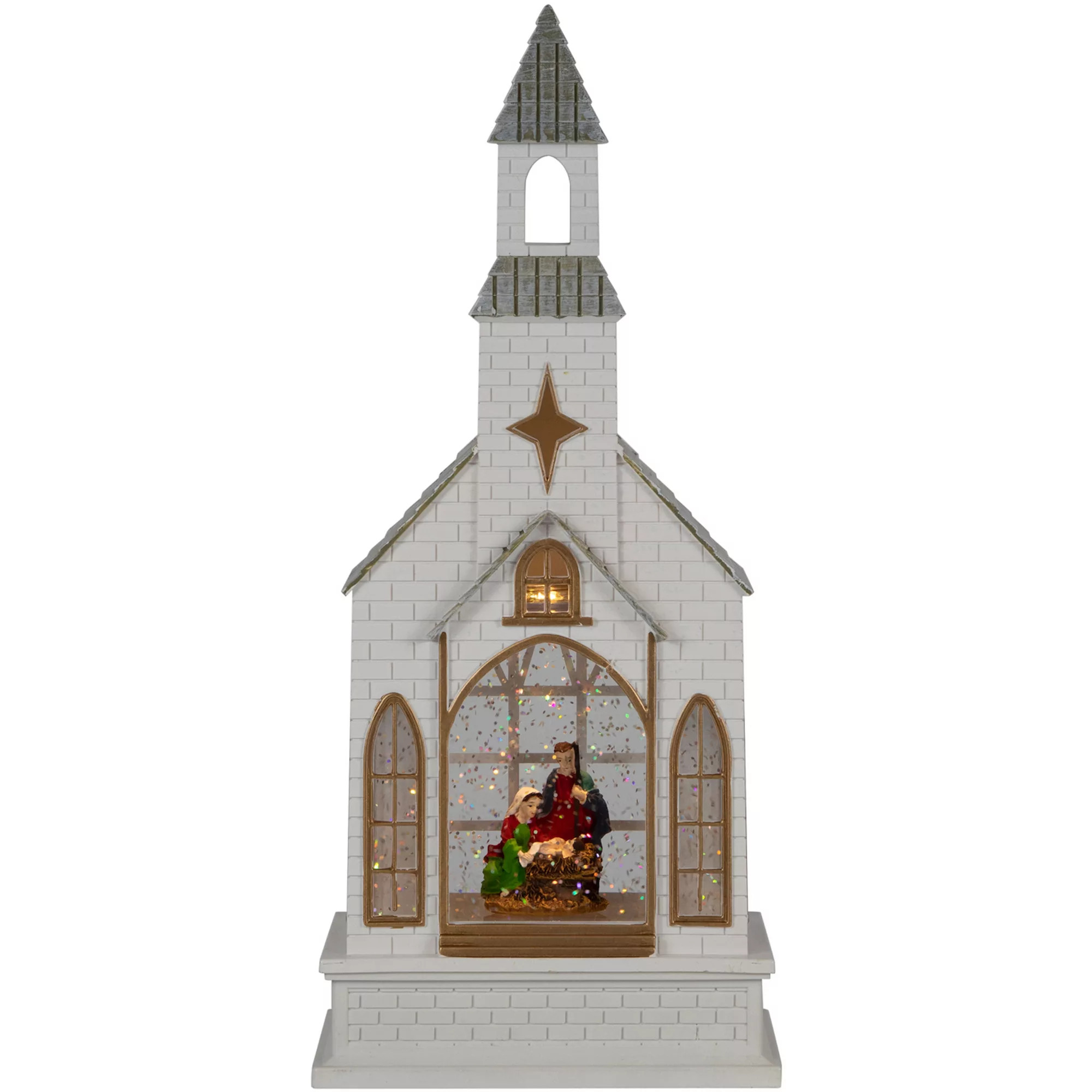 Northlight 12-in. LED Holy Family Church Scene Christmas Snow Globe | Kohl's