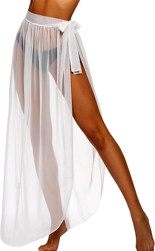 ADOME Women Swimsuit Cover Up Beach Wrap Skirt Swimwear Bikini Cover-ups Maxi Dress | Amazon (US)