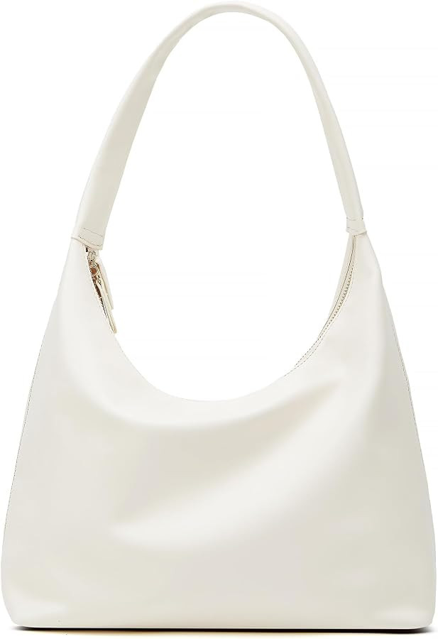Trendy PU Leather Crescent Shoulder Bag Slouchy Hobo Bags for Women Tote Handbags Retro Soft Unde... | Amazon (US)