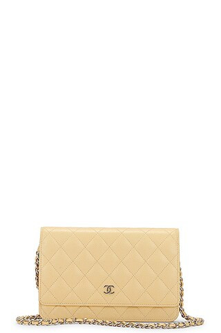 Chanel Caviar Classic Wallet on Chain in Cream | FWRD 