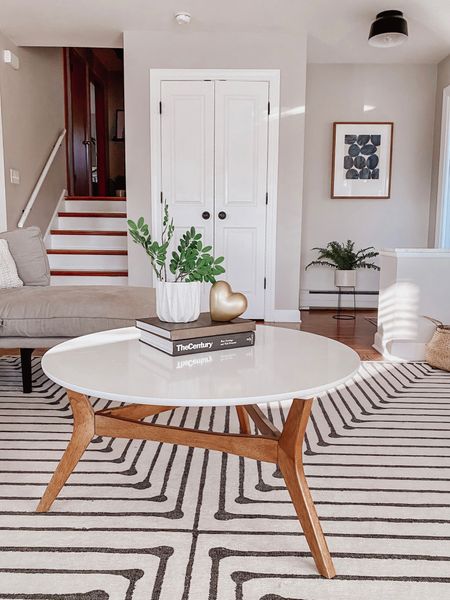 Midcentury Modern Living Room
ruggable rug | coffee table | home decor #LTKunder50 

#LTKhome #LTKsalealert