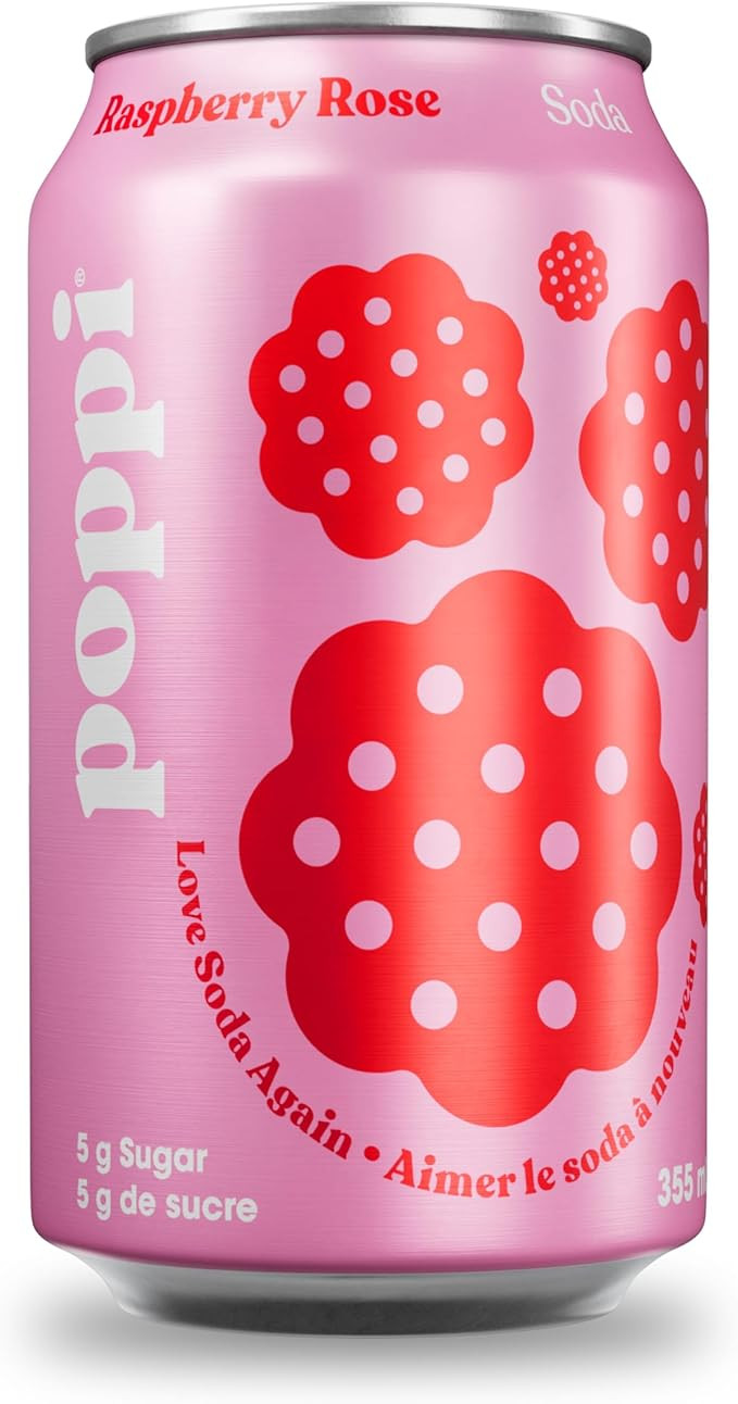 POPPI Sparkling Prebiotic Soda, Beverages w/Apple Cider Vinegar, Seltzer Water & Fruit Juice, Ras... | Amazon (CA)