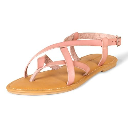 Amazon Essentials Women's Casual Strappy Sandal, Dusty Rose, 9.5 | Amazon (US)