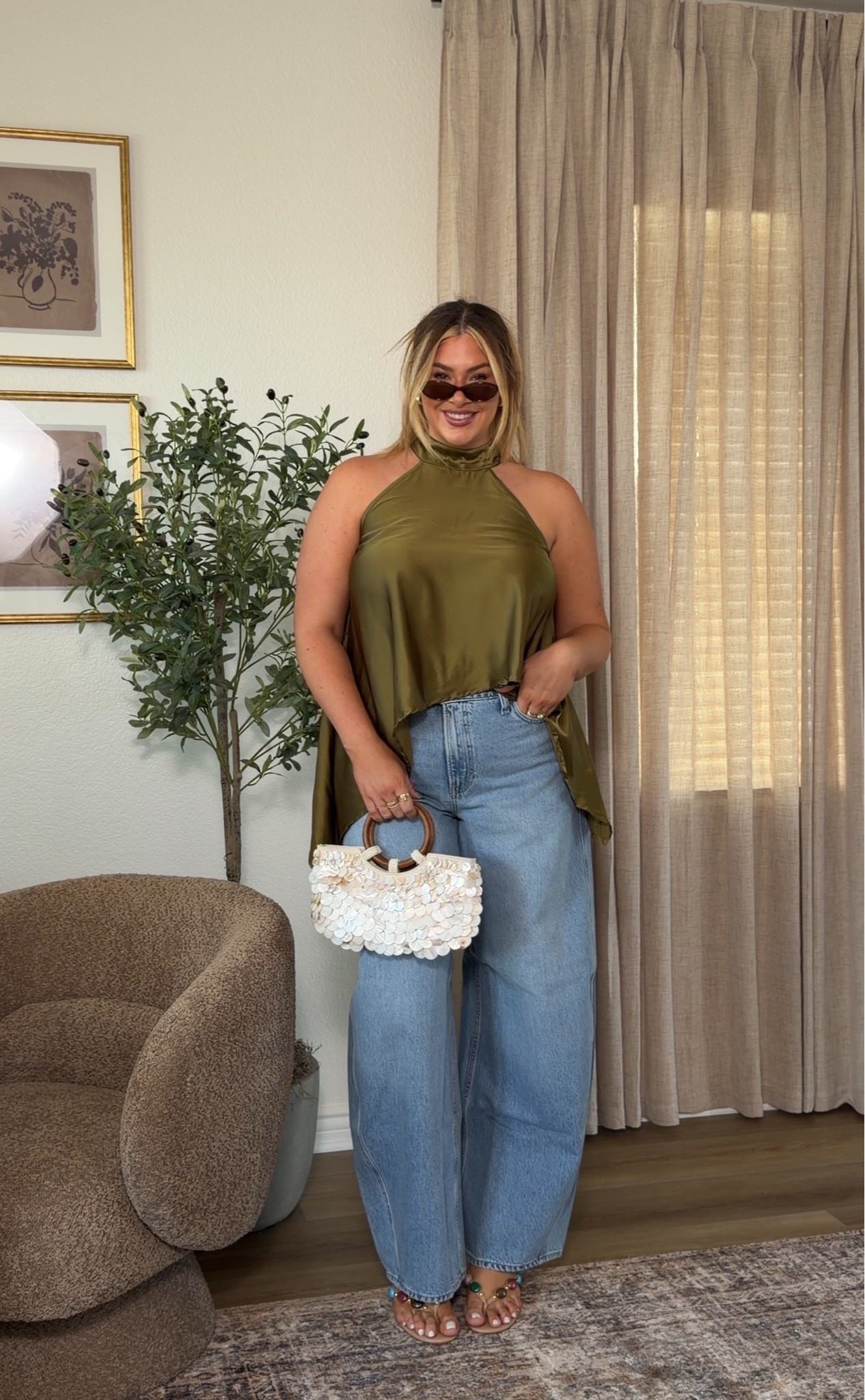 Chic summer date night outfit ☀️✨ wearing an xl in this top & a 33 long in these pant!

#LTKootd #LTKSeasonal #LTKMidsize