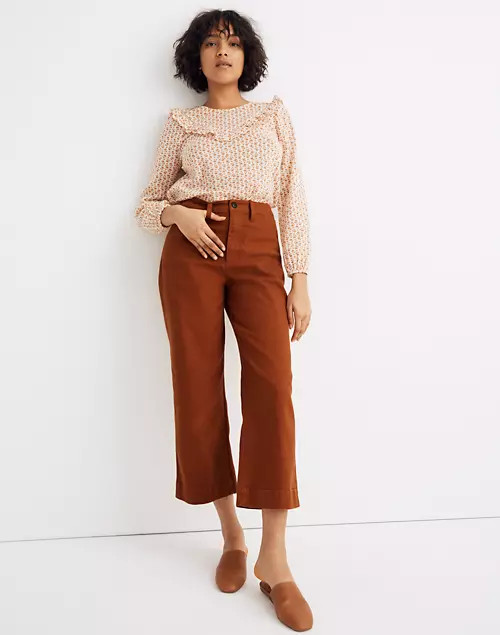 Curvy Slim Emmett Wide-Leg Crop Pants | Madewell