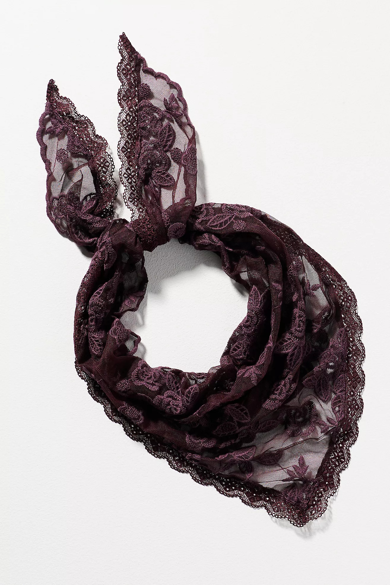 Elizabeth Gillett Floral Lace Hair Scarf | Anthropologie (US)