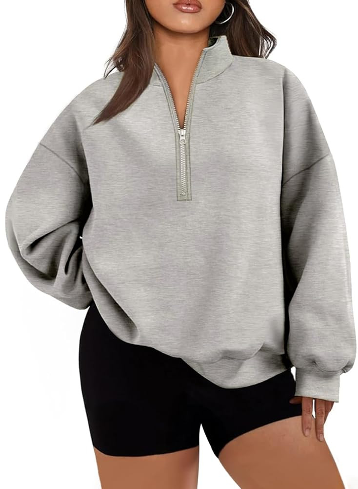 Eytino Plus Size Sweatshirt for Women Half Zip Quarter Zipper Pullover Hoodies Tops(1X-5X) | Amazon (US)