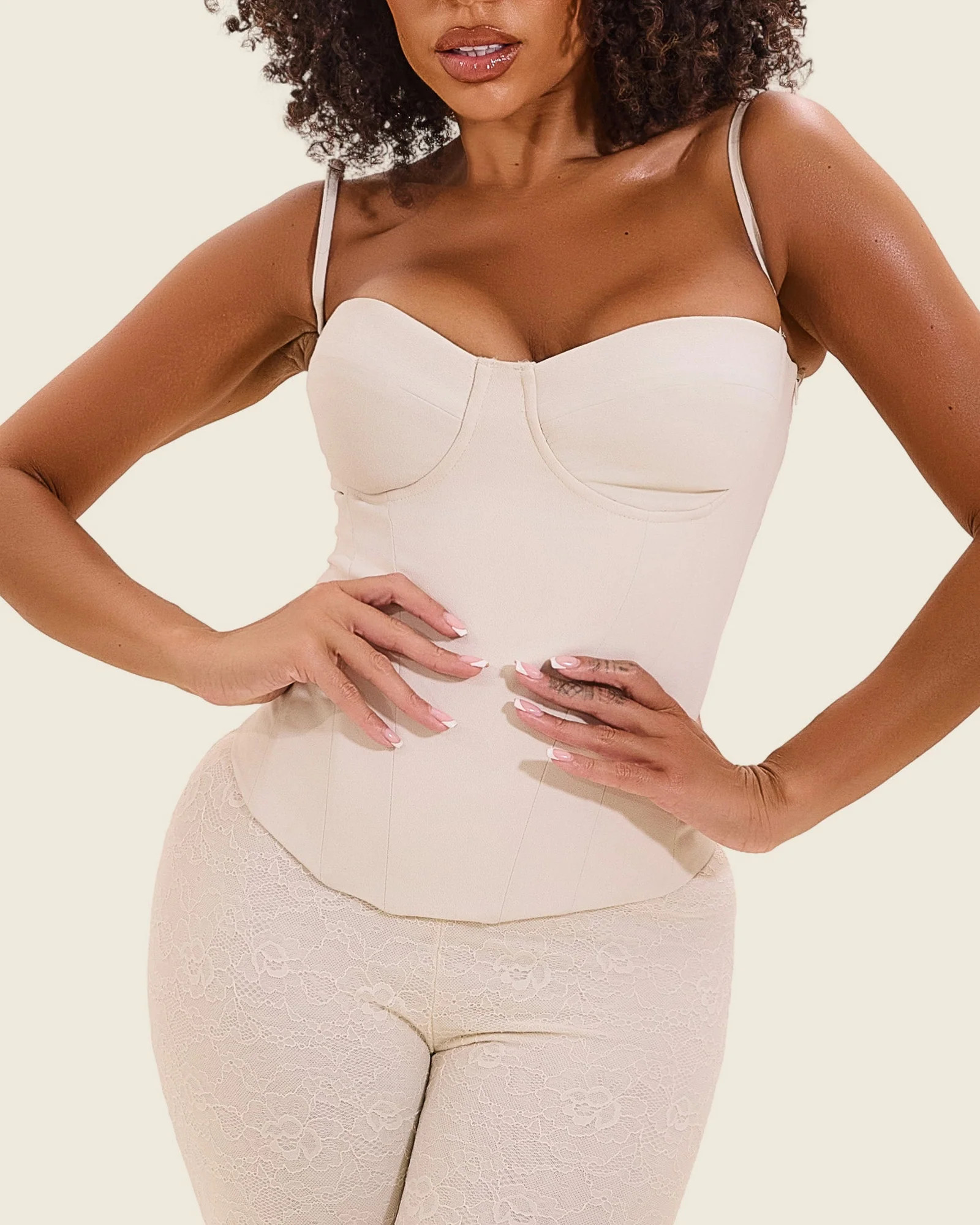 Fuller Bust - The Everly Corset in Off White | Mars The Label