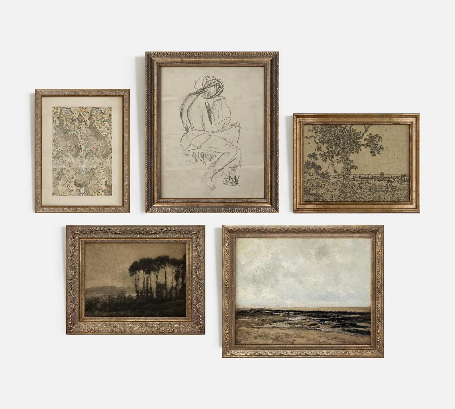 Vintage Framed Gallery Wall Art Set: Rustic Farmhouse Decor #305 | Etsy (US)