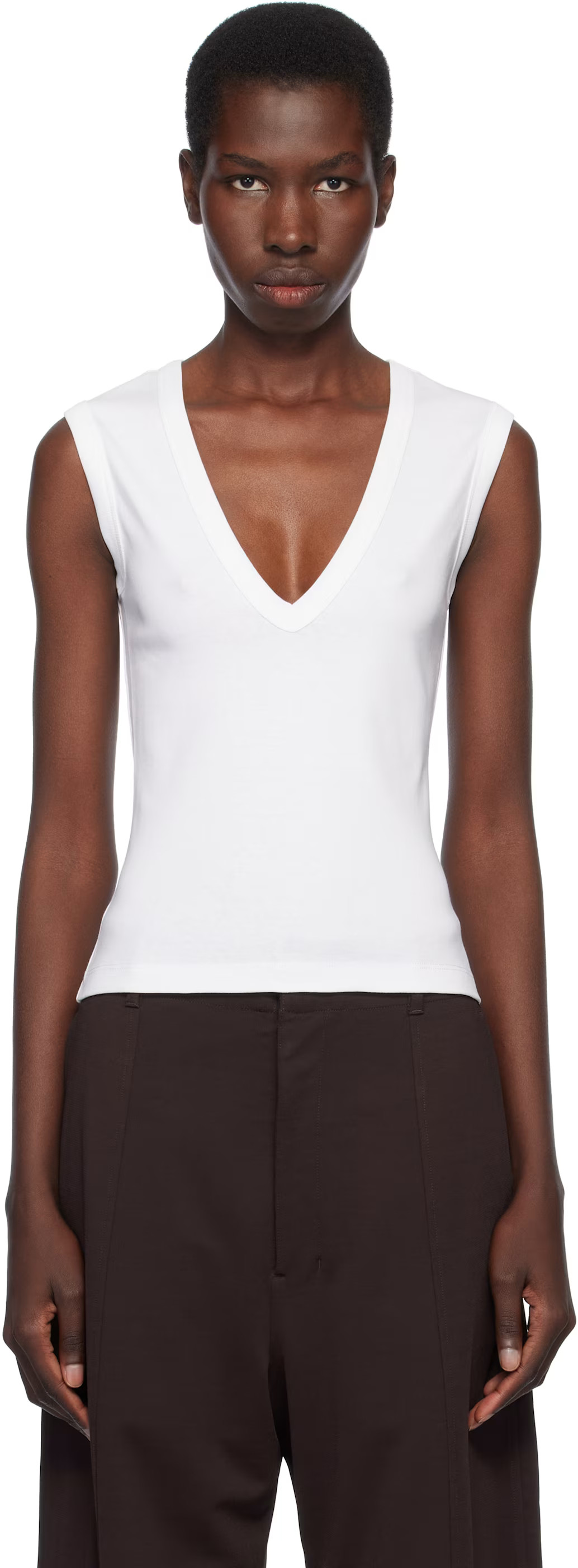 White Dewi Tank Top | SSENSE