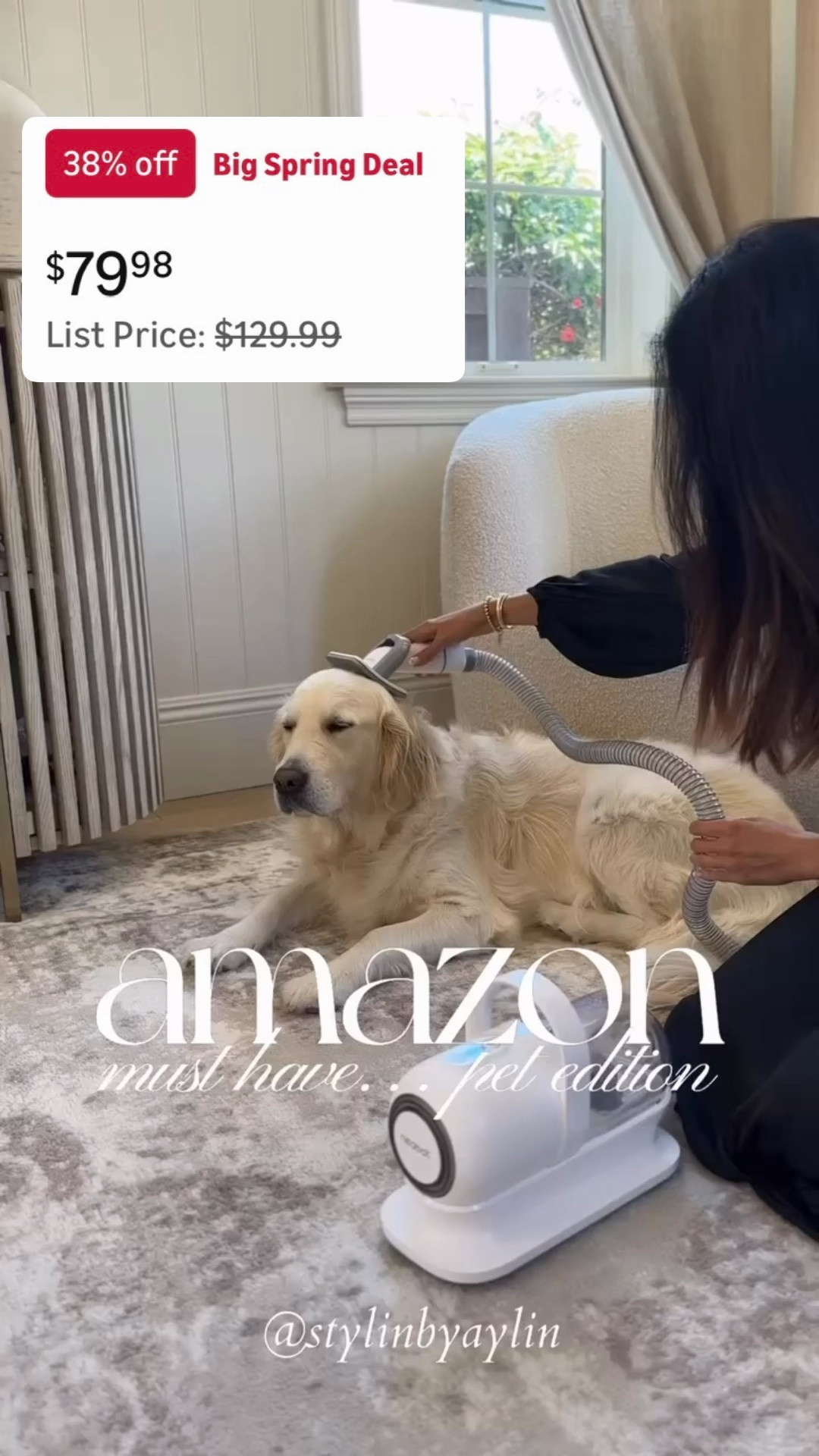 This dog grooming vacuum is a must have if you have pets! I love that it has a canister that sucks up all of the hair. Currently on sale❗️ #stylinbyaylin #amazon #dogs 

#LTKHome #LTKmomlife #LTKSaleAlert