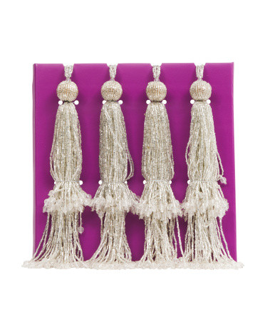 4pk Beaded Tassel Ornaments | Pillows & Decor | Marshalls | Marshalls